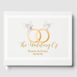 Libro De Visitas ADELLE Boda simple de la pareja azul