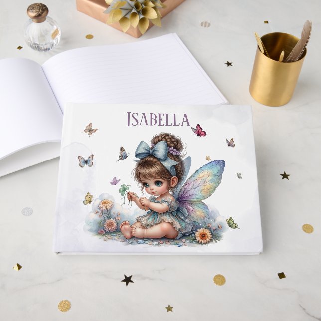 Libro De Visitas Adorable hada pequeña  (Anverso Abierto)