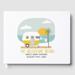 Libro De Visitas Adventure Beach Camper Amarillo Baby Shower neutra