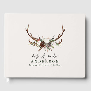 Libro De Visitas Afiche del plan de asiento del boda floral rústico