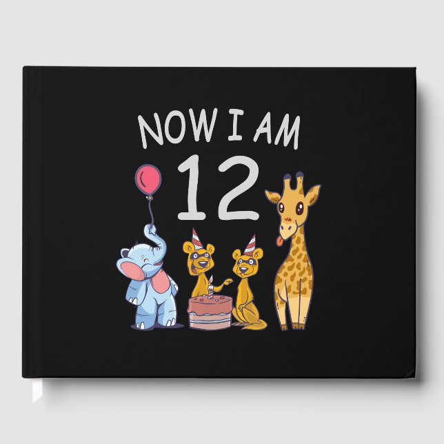 Libro De Visitas Ahora tengo 12 años y duodécimo cumpleaños en el z (Anverso)