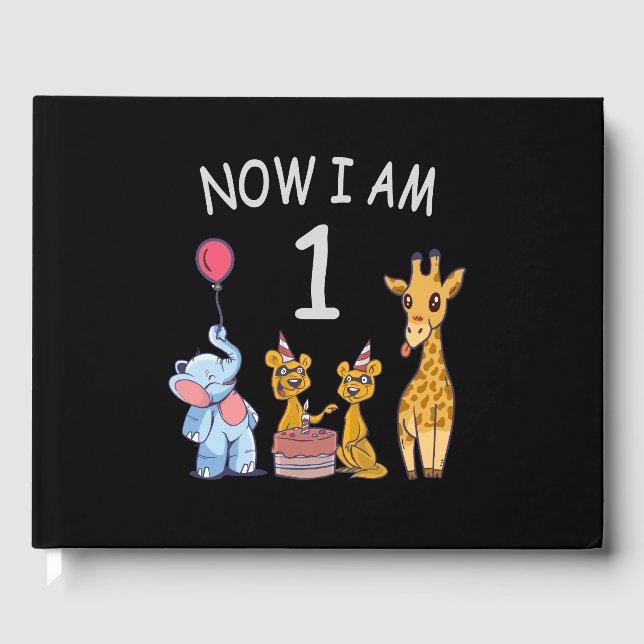 Libro De Visitas Ahora tengo 1 año de nacido en el zoológico (Anverso)