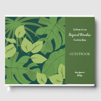 Libro de visitas al hogar tropical del personaliza