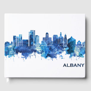 Libro De Visitas Albany New York Skyline Blue