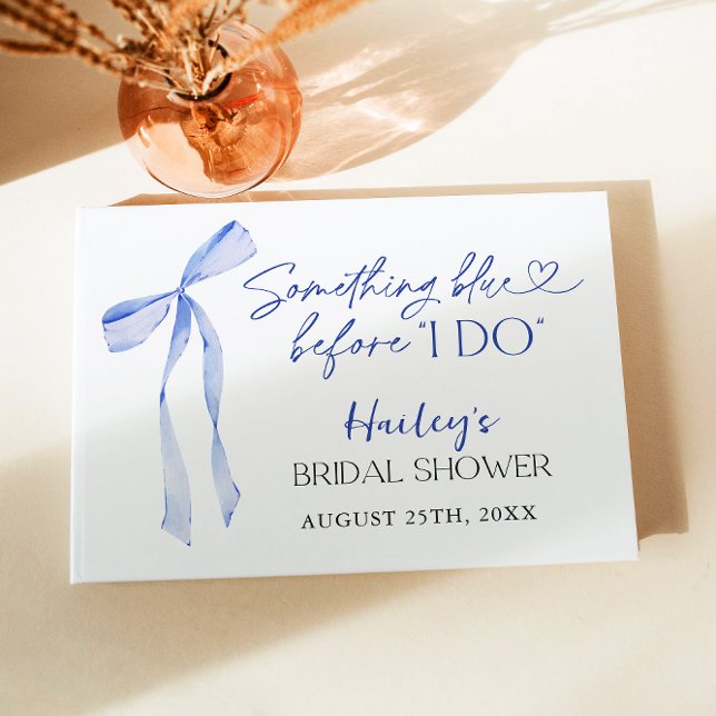 Libro De Visitas Algo Blue Bow Bridal Shower Brunch (Subido por el creador)