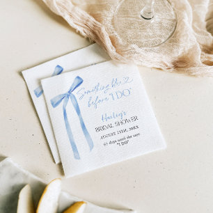 Libro De Visitas Algo Blue Bow Bridal Shower Brunch