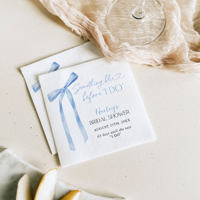 Libro De Visitas Algo Blue Bow Bridal Shower Brunch (Subido por el creador)