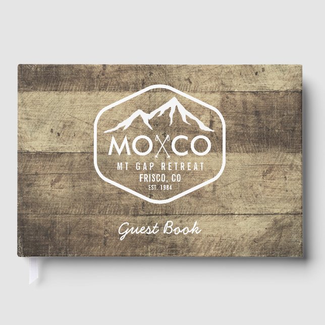 Libro De Visitas Alquiler de esquís Casa Rustic Wood Personalizado  (Anverso)