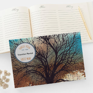 Libro De Visitas Alquiler de vacaciones de arte acuarela de árbol
