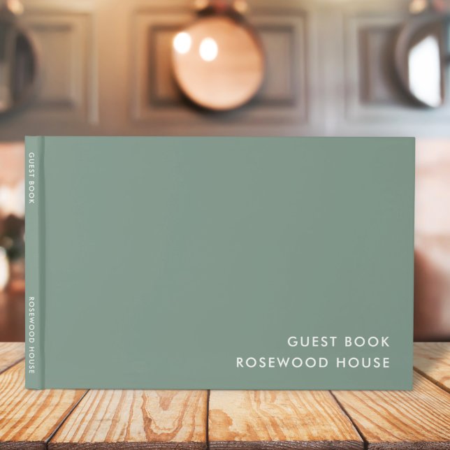 Libro De Visitas Alquiler de vacaciones | Verde Sage simple Minimal (Subido por el creador)
