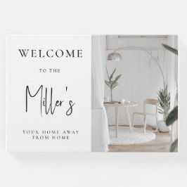 Libro De Visitas Alquiler minimalista de vacaciones en Black & Whit