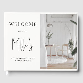 Libro De Visitas Alquiler minimalista de vacaciones en Black & Whit