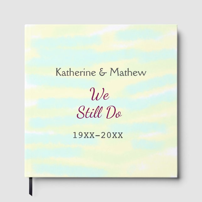 Libro De Visitas Amarillo verde Votos aniversario de renovación de  (Anverso)