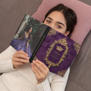 Libro De Visitas Ametista Real Quinceañera, personalizado