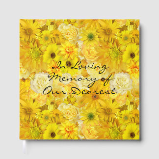 Libro De Visitas Amistad rosa amarillo Bouquet Gerbera Daisy