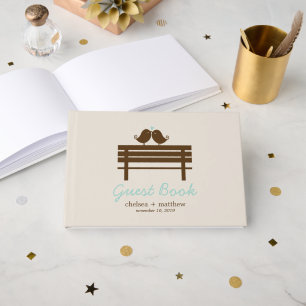 Libro De Visitas Amor Aves Cae Boda