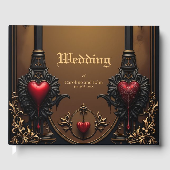 Libro De Visitas Amor eterno a la sombra de la oscuridad gótica. (Anverso)