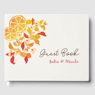 Libro De Visitas Amor fresco limón citricos follaje boda