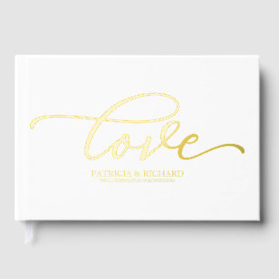 Libro De Visitas Amor Moderno Caligrafía Elegante Boda