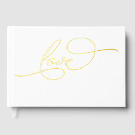 Libro De Visitas Amor Moderno Elegante Caligrafía Boda