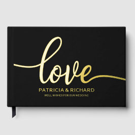 Libro De Visitas Amor Simple Chic Caligrafía Boda