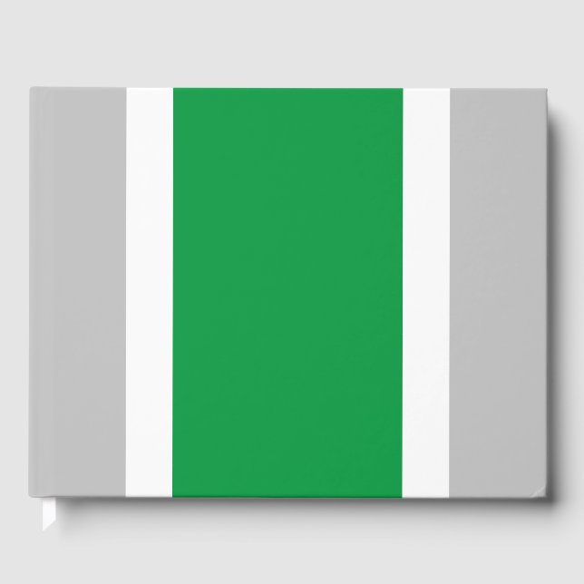 Libro De Visitas Amplia Carreras Blanca Verde Sobre Gris Claro (Anverso)