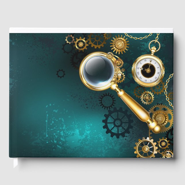 Libro De Visitas Ampliador en estilo Steampunk (Anverso)