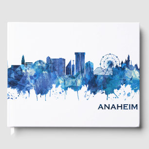 Libro De Visitas Anaheim California Skyline Blue