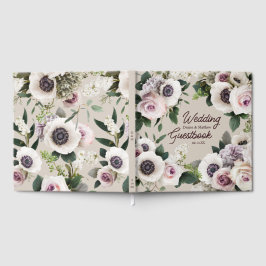 Libro De Visitas Anémona blanca en perfecto pálido