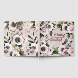 Libro De Visitas Anémona blanca sobre creta malva