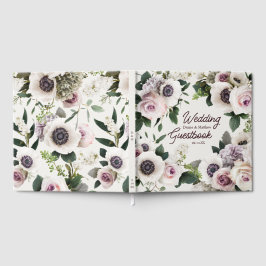 Libro De Visitas Anémona blanca sobre la nieve blanca