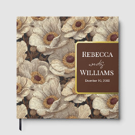Libro De Visitas Anémonas Modernas Acentúan Boda de Otoño