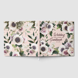 Libro De Visitas Anemone blanco en Rosa de Rubor