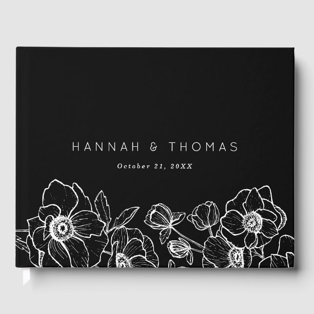 Libro De Visitas Anemone Bouquet Boda (Anverso)