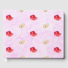 Libro De Visitas Anillos de rosas y Bodas