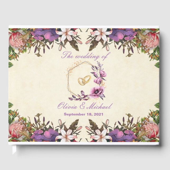 Libro De Visitas Anillos florales (Anverso)