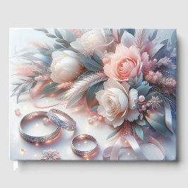 Libro De Visitas Anillos y flores bodas