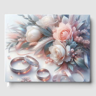 Libro De Visitas Anillos y flores bodas