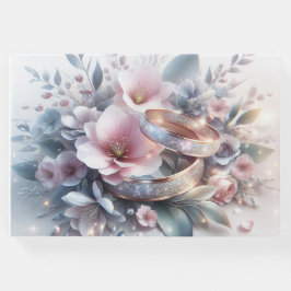 Libro De Visitas Anillos y flores bodas