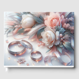 Libro De Visitas Anillos y flores bodas