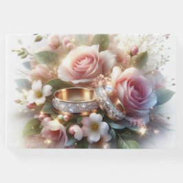 Libro De Visitas Anillos y flores bodas