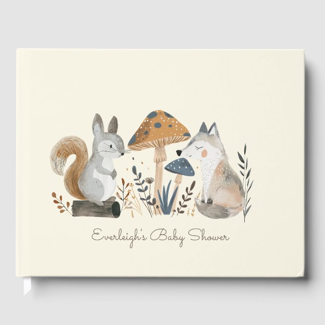 Libro De Visitas Animales de Woodland Pintados (Anverso)