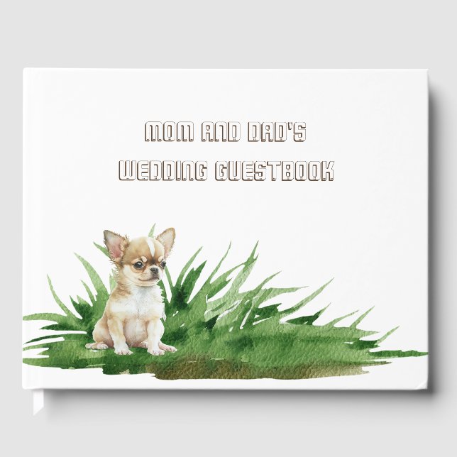 Libro De Visitas Aniversario de papá y mamá de perro (Anverso)