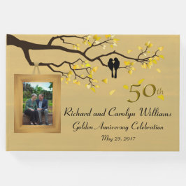 Libro De Visitas Aniversario dorado Aves de amor