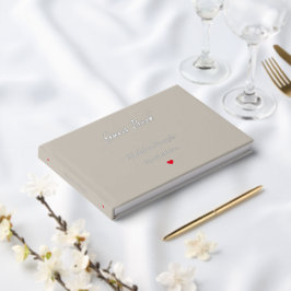 Libro De Visitas Aniversario elegante de los Bodas del Relieve meta