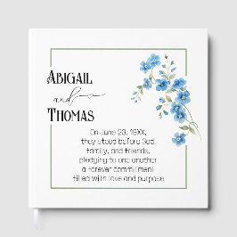 Libro De Visitas Anniversary Party Blue Flowering Branch