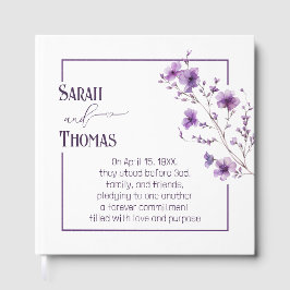 Libro De Visitas Anniversary Party Purple Flowering Branch