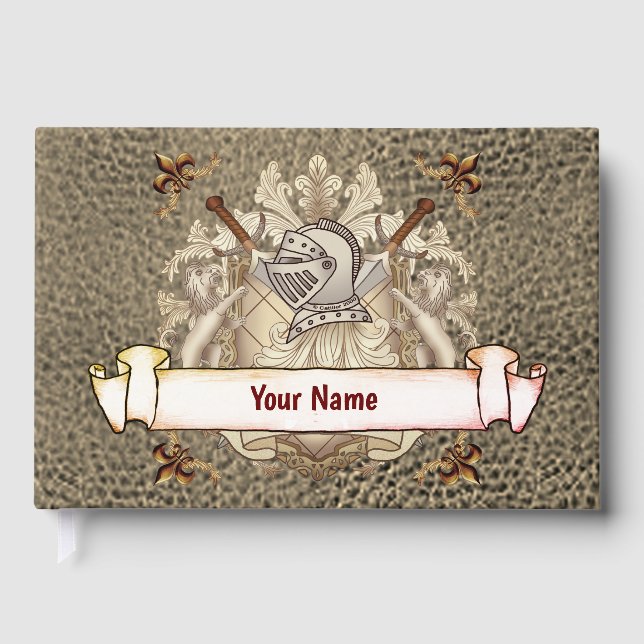 Libro De Visitas Apellido de Sepia Knight Shield (Anverso)