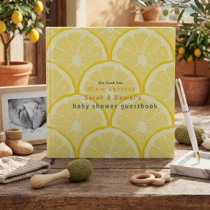 Libro De Visitas Apretón de Limón Viral Elegante Clásico Baby Showe