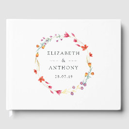 Libro De Visitas Aquarelle Wildflower Spring Wedding
